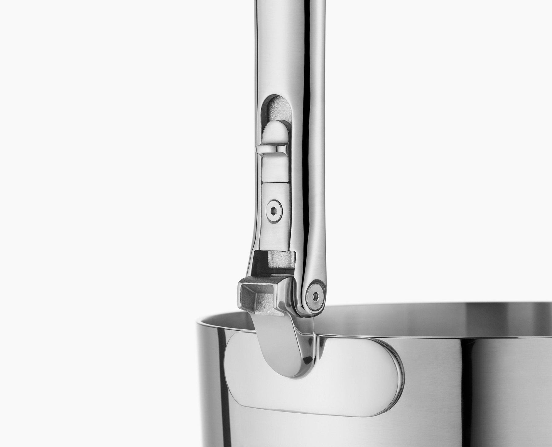 Space Steel MasterSet™ 6 Peças – Conjunto de Panelas em Aço Inox com Cabos Dobráveis