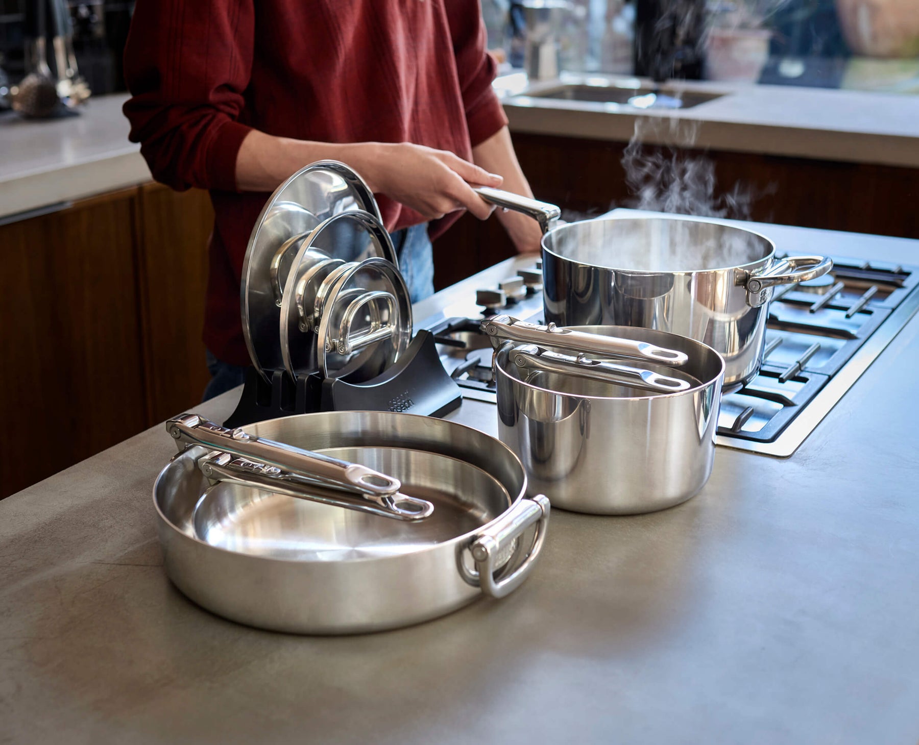Space Steel ProLine™ – Kit 5 Peças Inox Compacto