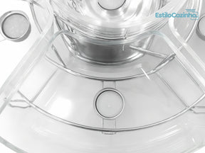 Réchaud Giratório 6 Compartimentos – Design Inox, Fácil de Usar e Limpar